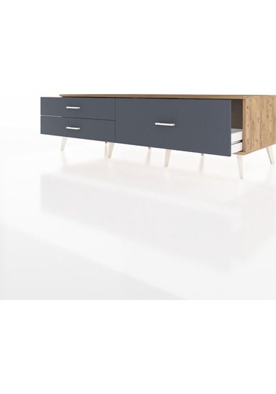 Kronos Tv Ünitesi 3 Çekmeceli 176x59x51 Çam-çam/antrasit Atlas Çam/antrasıt Kronos Tv Ünitesi 3 Çekmeceli 176x59x51 Çam-çam/antrasit Atlas Çam/antrasıt