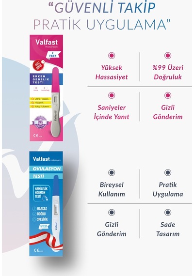 20 Adet Ovulasyon + 5 Adet Erken Gebelik Testi Kalem Test