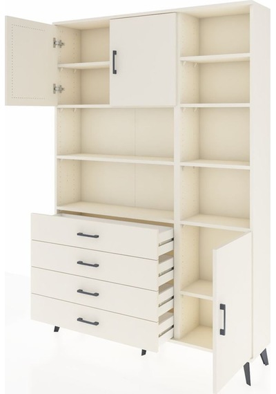 Arges Dolap 9 Raflı 4 Çekmeceli 3 Kapaklı 132x30x195 Aytaşı-a... Aytaşı Arges Dolap 9 Raflı 4 Çekmeceli 3 Kapaklı 132x30x195 Aytaşı-a... Aytaşı
