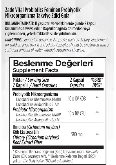 Feminen Probiyotik Takviye Edici Gıda 30 Kapsül 1 X 30 Adet