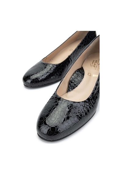 Relax Anatomic Kadın Hakiki Deri Siyah Rugan Comfort Ayakkabı 611 H40000-92 Bn Ayk Y24 Croco Oslo Black Siyah