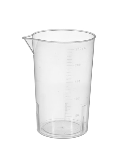 Plastik Sıvı Ölçüm Kabı 250 Ml Şeffaf