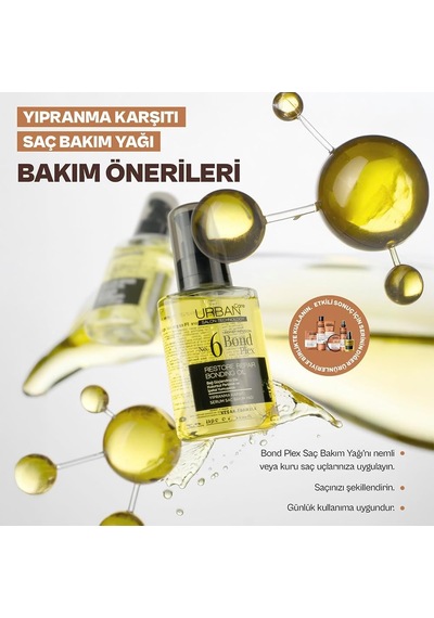 No.6 Bond Plex Yıpranma Karşıtı Saç Bakım Yağı 100ml- Vegan
