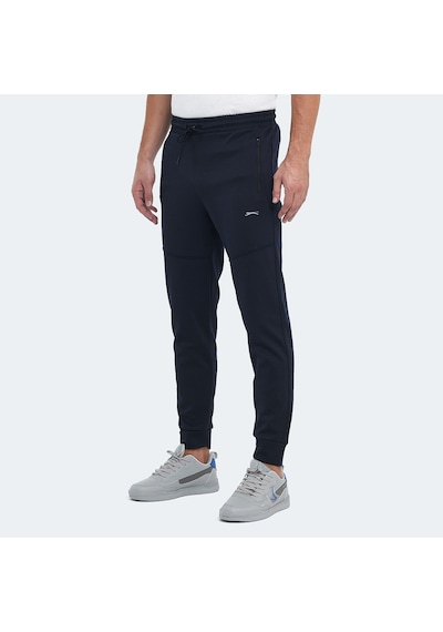 Slazenger ONLY IN Erkek Fermuar Cepli Lacivert Eşofman Altı