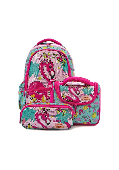 Palm Flamingo Kız Çocuk Okul Seti Turkuaz
