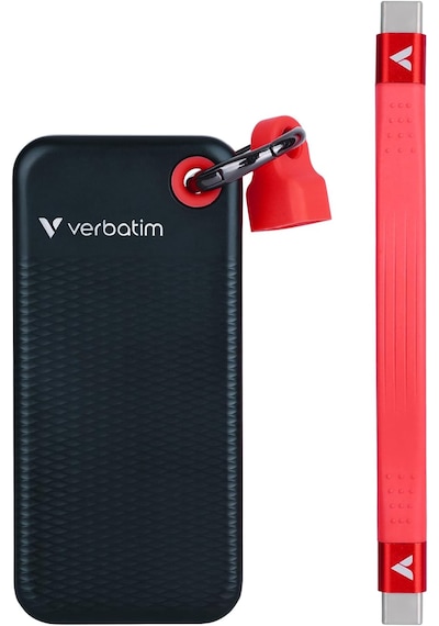 Verbatim Pocket Ssd Usb 3.2 Gen 2 512gb Black/red