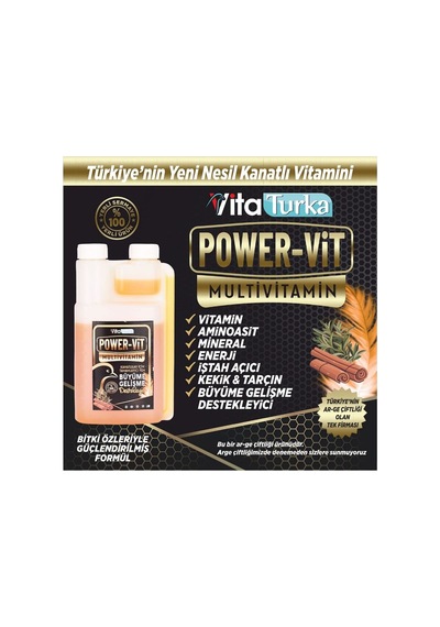 Turka Pover Vit 500 Ml - Yaris - Üreme - Tüy - Gelişim Vitamini