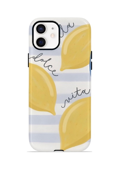 Apple iPhone Uyumlu 11 Vorian Çift Katmanlı Kılıf Dolce Vita Lemon