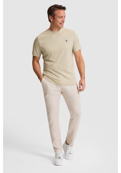 U.s. Polo Assn. Erkek Açık Haki Tişört Basic 50324944-vr183 Acık Hakı