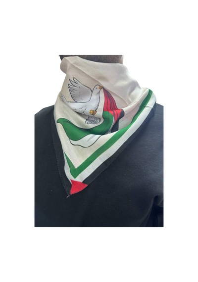 Aldaıyr 3 Adetfilistin Temalı Fular 50x50 Unisex Günlük Kullanıma Uygun Puşi Şal Kefiye Filistin Çok Renkli E