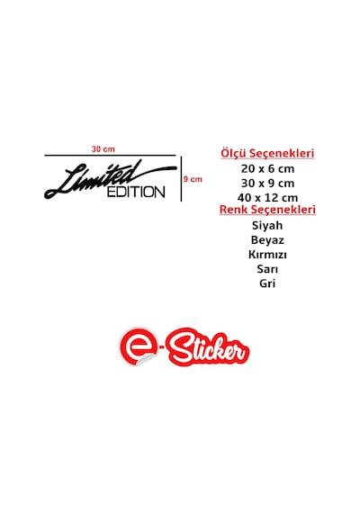 Limited Edition Oto Sticker Araba Sticker (357744492)