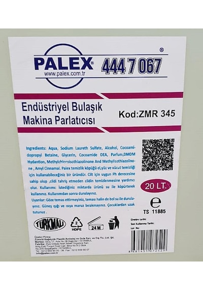 Palex ZMR-345 Endüstriyel Bulaşık Makine Parlatıcısı 20 L