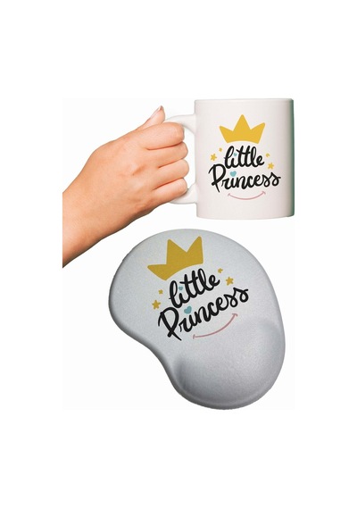 Little Princess Baskılı Mouse Pad + Kupa Bardak Mug Mousepad