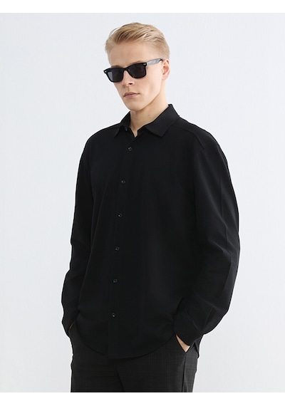 Lcw Vision Siyah Regular Fit Erkek Gömlek