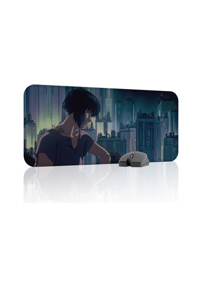 Ghost İn The Shell Kaymaz Dikişli Kauçuk Oyuncu Mousepad V4 - 70x30 Xl Gaming Mouse Pad Fare Altlığı