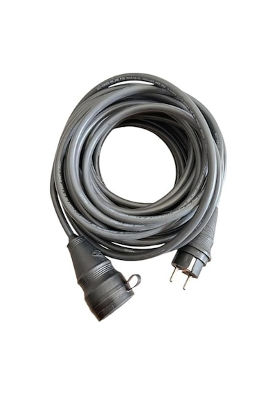 Evden Elektrikli Araba Şarj Uzatma Kablosu Topraklı%100 Bakır 3x2.5mm Siyah, 10 Metre