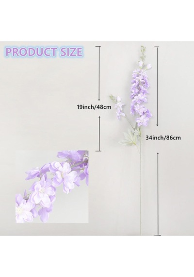Yapay Çiçek Lila Sümbül Tek Dal Tomurcuklu 85 15cm Kumaş Çiçek Uzun Dal