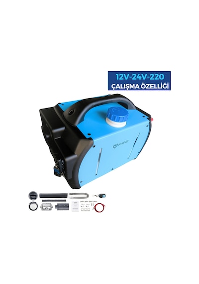 Ahmet Otomotiv Raino Taşınabilir Portatif Dizel Isıtıcı Çanta Tip Seyyar Webasto Müadili 12v 24v 220v Çalışır
