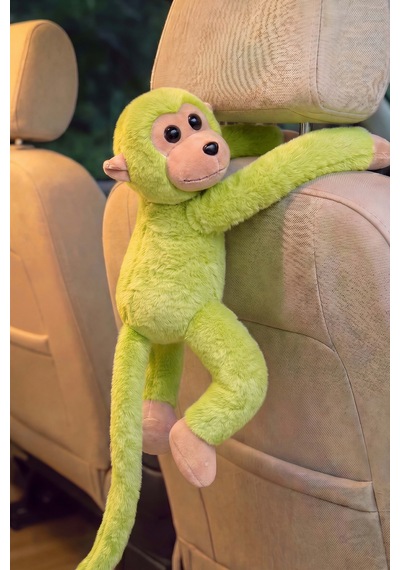 Yeşil Elleri Yapışabilen Maymun Peluş Oyuncak