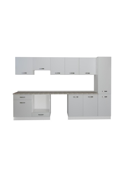 Decoraktiv Elite 325 Ankastre Fırın Modüllü Mdf Hazır Mutfak Dolabı - Tezgah Dahil - Buz Gri Açık Gri Decoraktiv Elite 325 Ankastre Fırın Modüllü Mdf Hazır Mutfak Dolabı - Tezgah Dahil - Buz Gri Açık Gri
