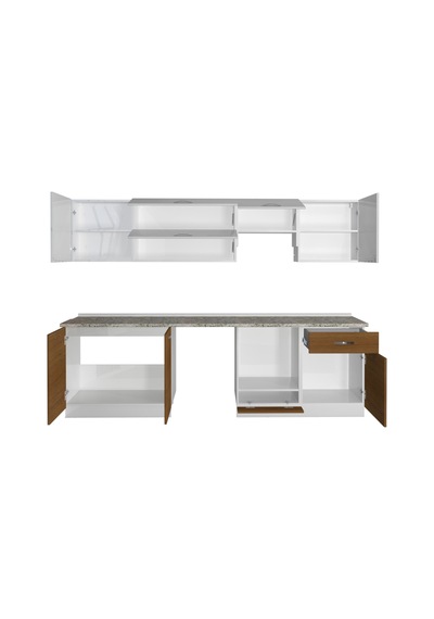 Decoraktiv Elite 280y Ank Mdf Hazır Mutfak Dolabı - Tezgah Dahil - Ceviz Beyaz Beyaz - Ceviz Decoraktiv Elite 280y Ank Mdf Hazır Mutfak Dolabı - Tezgah Dahil - Ceviz Beyaz Beyaz - Ceviz