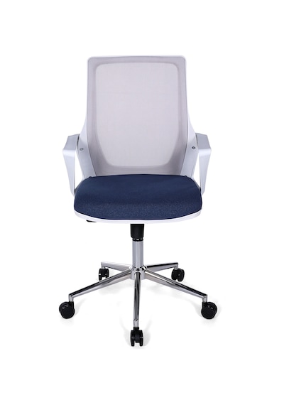 Ofisbazaar Alf Beyaz Fileli Çalışma Koltuğu Ergonomik Şef Ve Toplantı Koltuğu Mavi/gri Gri