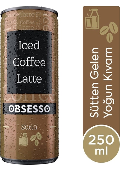 Obsesso Sütlü Soğuk Kahve 250 Ml X 12 Adet Hazır