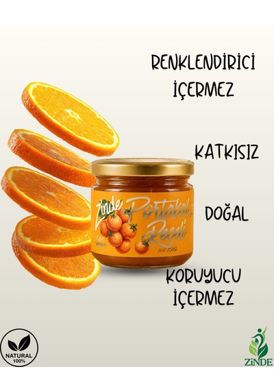 Portakal Reçeli Doğal Geleneksel Üretim Net:350gram %65 Meyve Oranı
