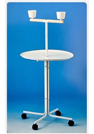 Papağan - 617 - Sehpası Beyaz 58 Cm Çap X 120 Cm X - Muratech - 1 Adet