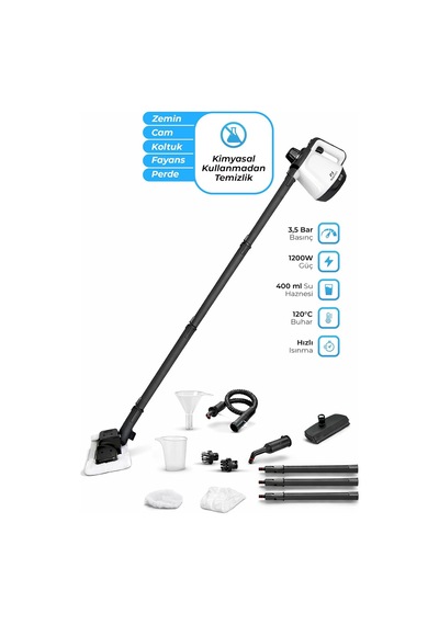 Cb- 02a Buharlı Temizlik Makinası - Buharlı Temizleyici - Floor Max Set