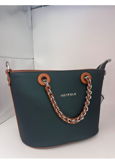 Just Polo Jp6054 Kadın El Ve Omuz Çantası Küçük Boy Ozt6054 Yeşil Taba Yeşil - Taba