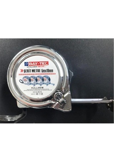 Bay-tec Mk4146 5mt 19mm Krom Şerit Metre Kdo