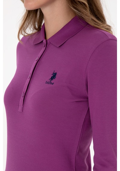 U.S. Polo Assn. Kadın Menekşe Basic Polo Yaka Sweatshırt 50307755-VR037