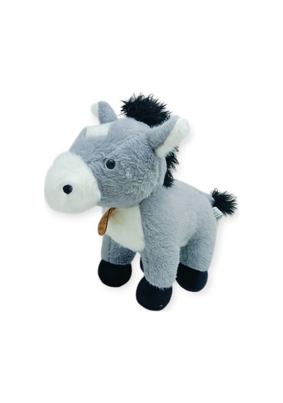 Peluş Hayvanlar Sesli 30 Cm At - Gri Çok Renkli