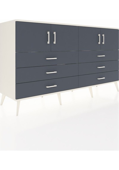 Hyperion Konsol 2 Raflı 6 Çekmeceli 4 Kapaklı 176x44x99 Aytaşı-antrasit Aytası/antrasıt - Aytası Hyperion Konsol 2 Raflı 6 Çekmeceli 4 Kapaklı 176x44x99 Aytaşı-antrasit Aytası/antrasıt - Aytası