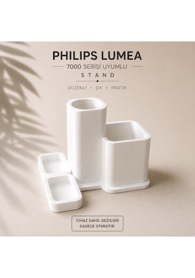 Philips Lumea 7000 Serisi Uyumlu Cihaz, Başlık Ve Adaptör Düzenleyici Stand Beyaz