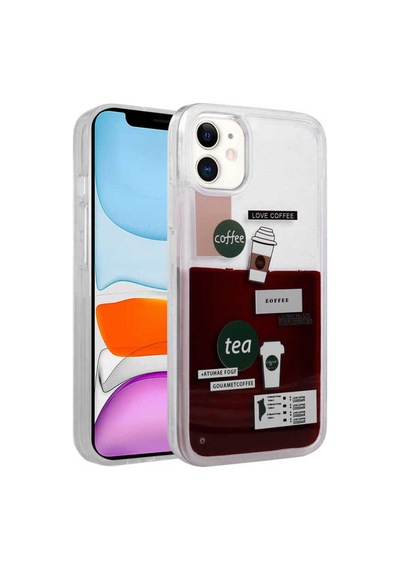 Apple Uyumlu iPhone 11 Desenli Sıvılı Svl Drink Silikon Kılıf-no2