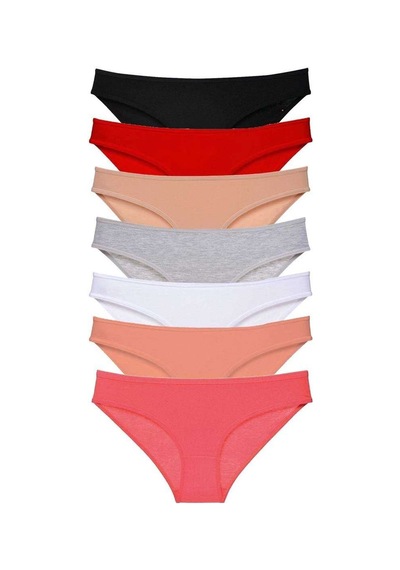 7 Adet Süper Eko Set Likralı Kadın Slip Külot Set 2 Beden: S Standart