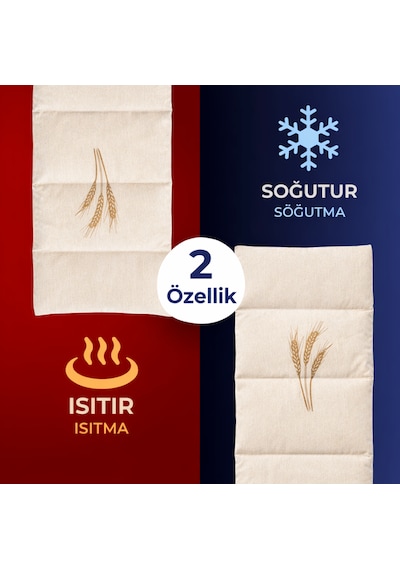 Strauss Home Çavdar Yastığı 800g Çıkarılabilir & Yıkanabilir Kılıf %100 Doğal Çavdar Dolgu Isı Ve Soğuk Terapisi Ekru