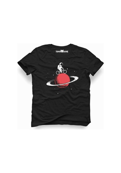 Tshirthane Astronaut Stay On Saturn Biker Tişört Erkek Tshirt