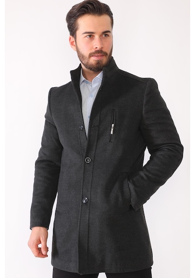 Plt9386 Dewberry Erkek Palto-antrasit Antrasit