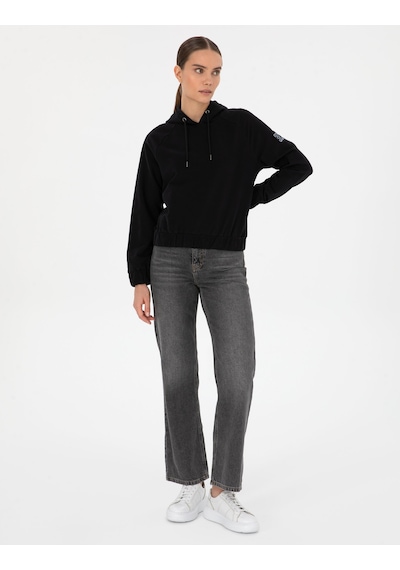 Pierre Cardin Kadın Siyah Sweatshirt 50312020-vr046 Siyah