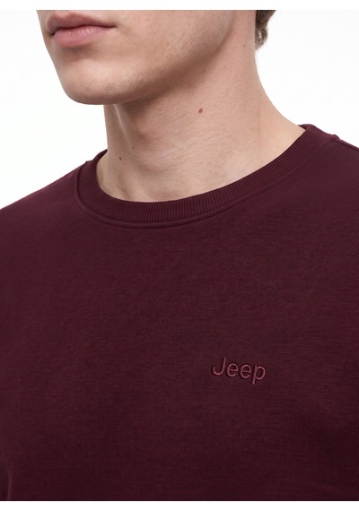 Jeep Bordo Erkek Sweatshirt J5wm-swt7221