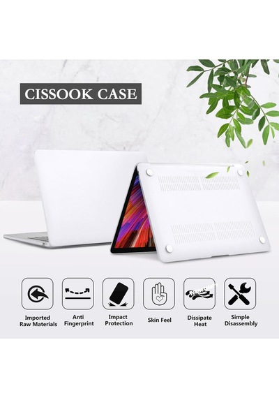Apple Uyumlu MacBook Air 13" 2020 M1 Çip A2337 Şeffaf Mat Kılıf Koruyucu Kapak