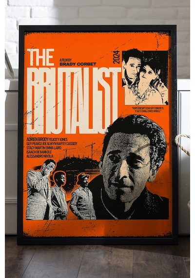 The Brutalist Siyah Ahşap Çerçeveli Poster, Film Duvar Tablosu