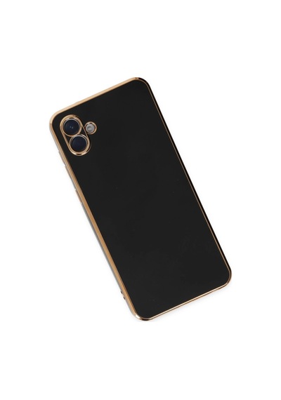 Samsung Uyumlu Galaxy A04 Kılıf Volet Silikon Siyah\