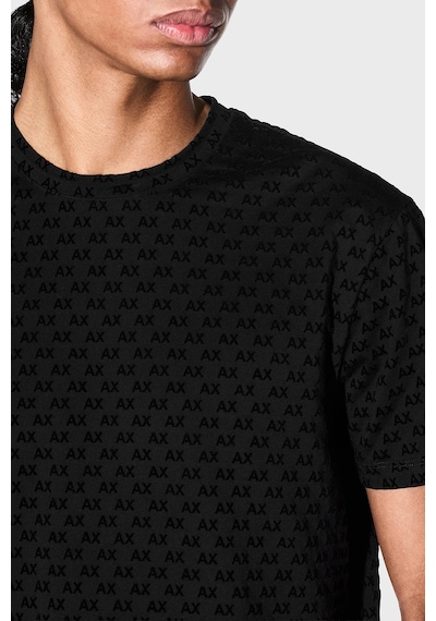 Armani Exchange Logolu % 100 Pamuk Bisiklet Yaka T Shirt Erkek T Shirt Xm003079 Af10356 Uc001 Siyah