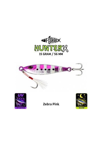 3'lü Metal Jig Yem Seti - Fishack Hunterx - 15g 56mm