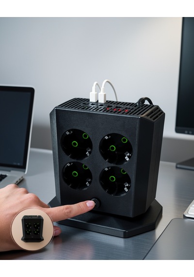 8 Prizli Dikey Çift Usb Type-c Hızlı Şarjlı Priz Model: Uczza105priz-4 0