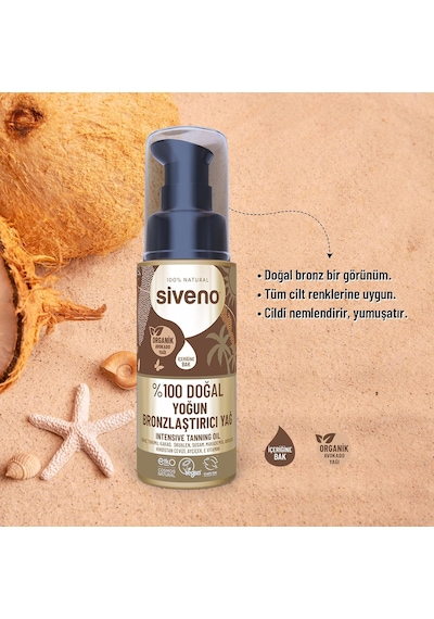 %100 Doğal Bronzlaştırıcı Yağ Organik Avokado Yağı Nemlendirici Yoğun Bronzlaştırıcı 50 Ml